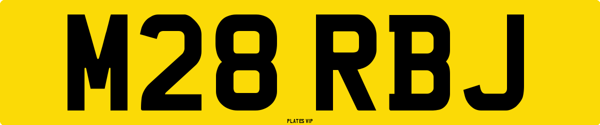M28 RBJ Number Plate