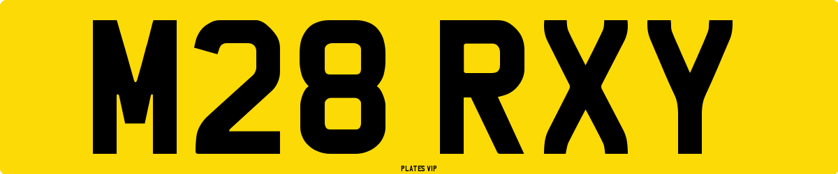 M28 RXY Number Plate
