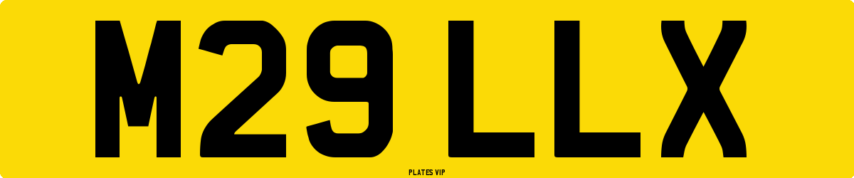 M29 LLX Number Plate