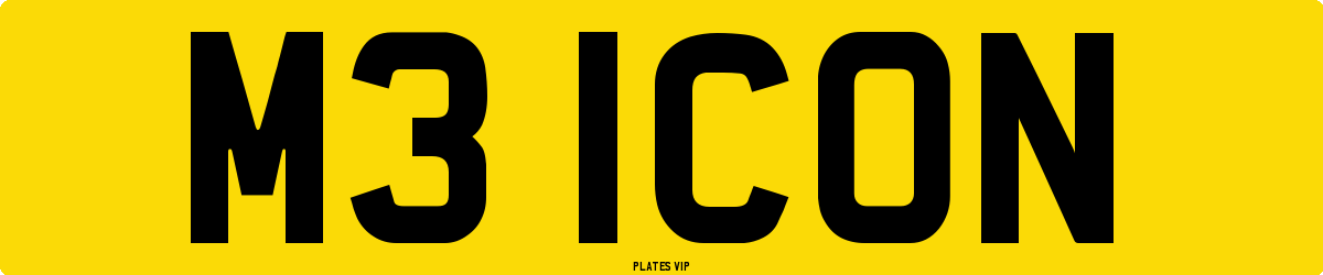 M3 1CON Number Plate