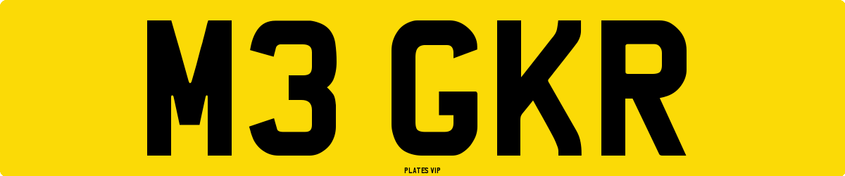 M3 GKR Number Plate