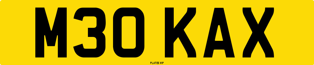 M30 KAX Number Plate