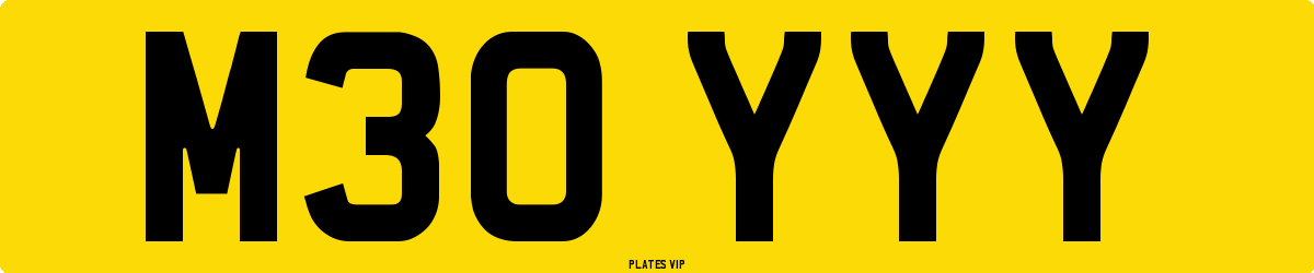 M30 YYY Number Plate
