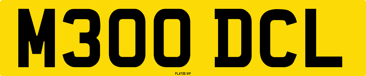 M300 DCL Number Plate