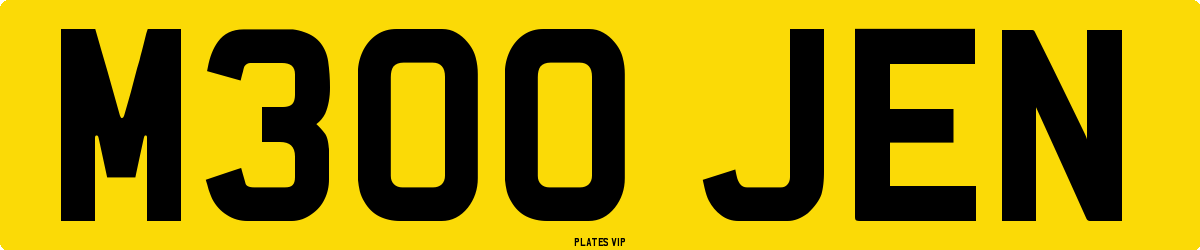 M300 JEN Number Plate