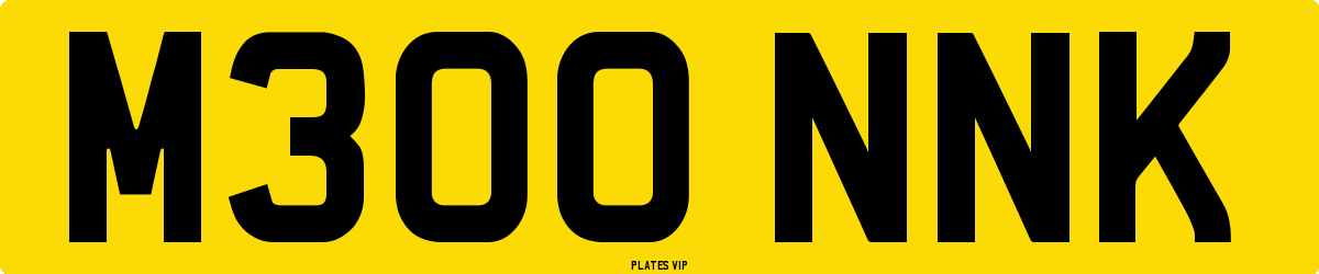 M300 NNK Number Plate