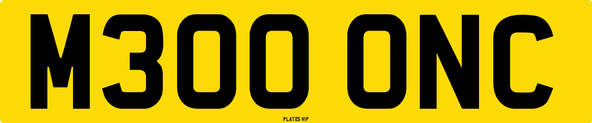 M300 ONC Number Plate