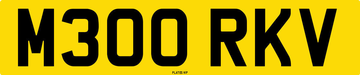 M300 RKV Number Plate