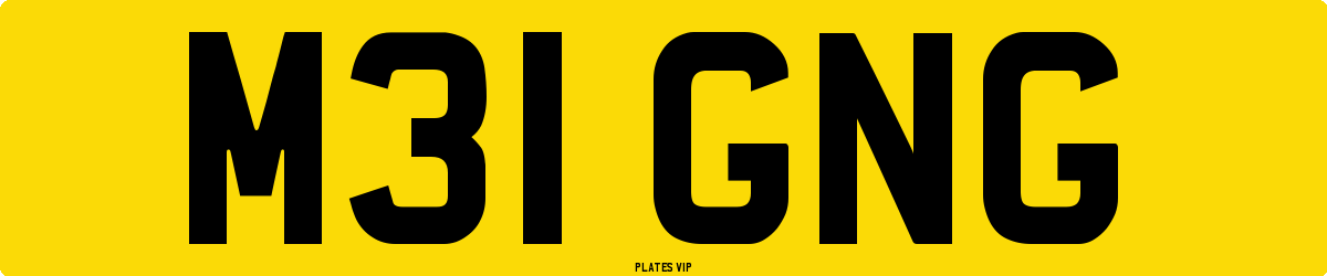 M31 GNG Number Plate