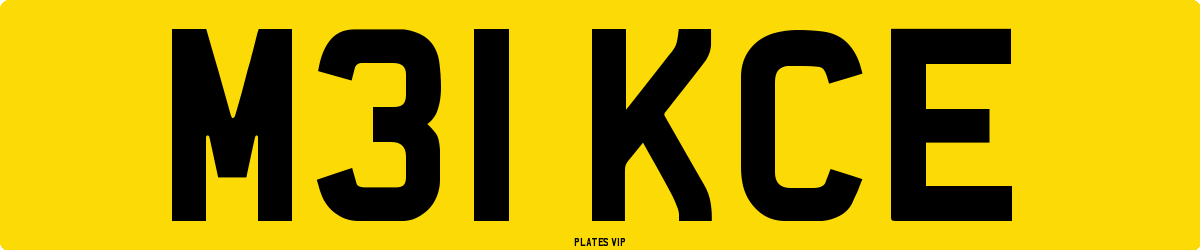 M31 KCE Number Plate