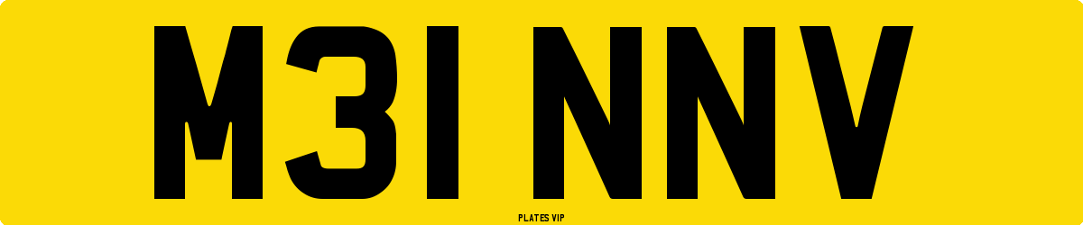 M31 NNV Number Plate