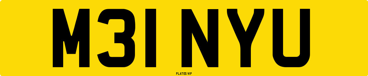 M31 NYU Number Plate