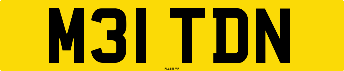 M31 TDN Number Plate