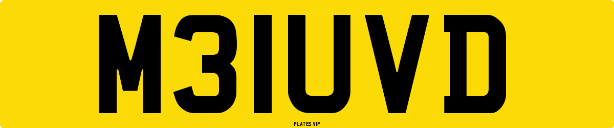 M31UVD Number Plate