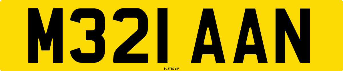 M321 AAN Number Plate