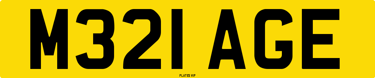M321 AGE Number Plate