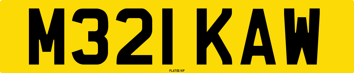M321 KAW Number Plate
