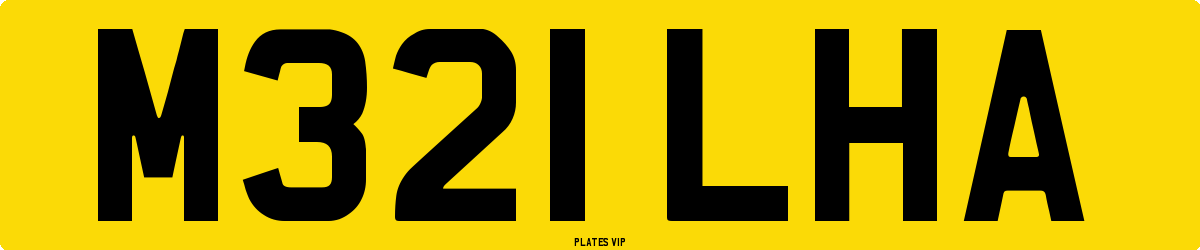 M321 LHA Number Plate