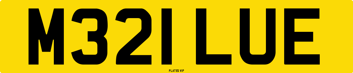 M321 LUE Number Plate