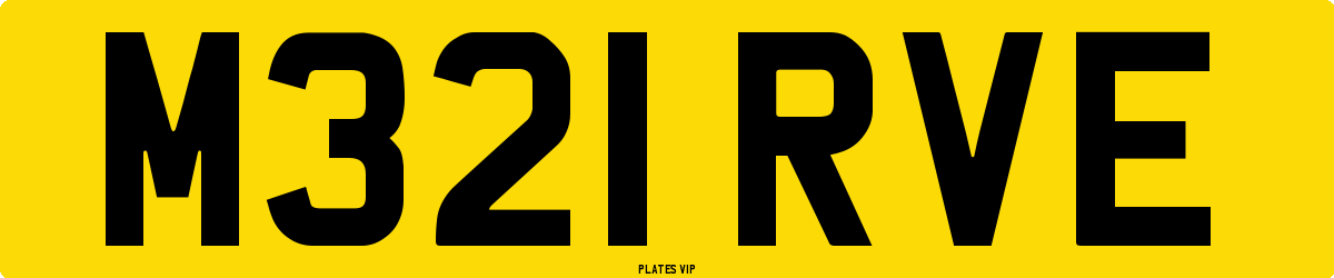 M321 RVE Number Plate
