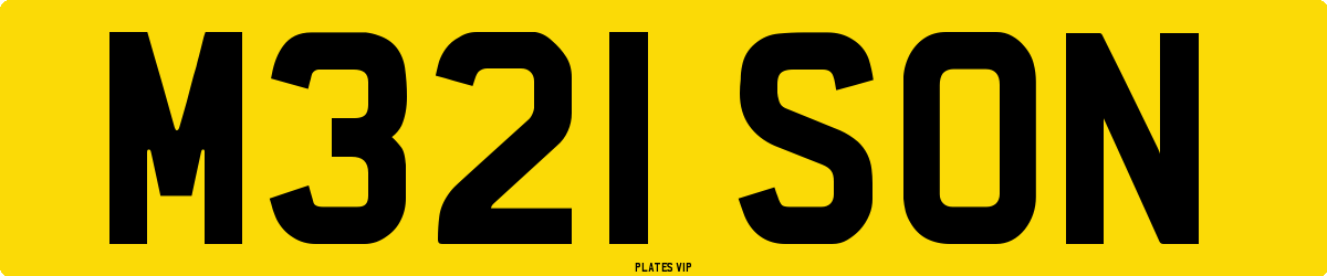 M321 SON Number Plate