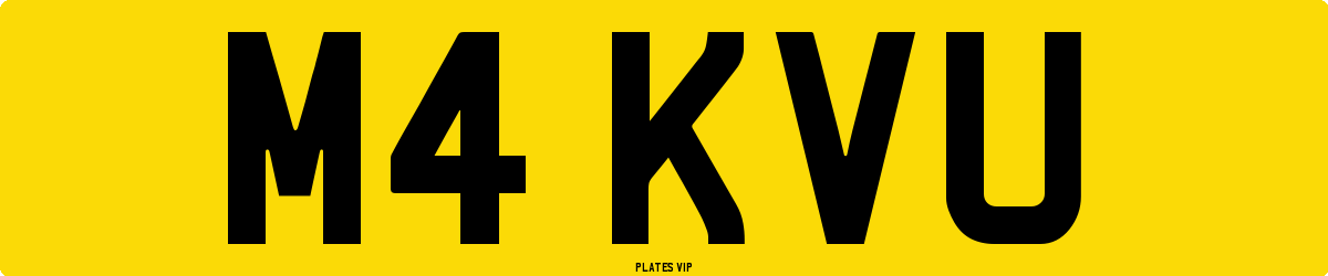 M4 KVU Number Plate