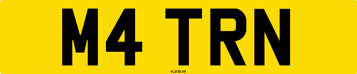 M4 TRN Number Plate