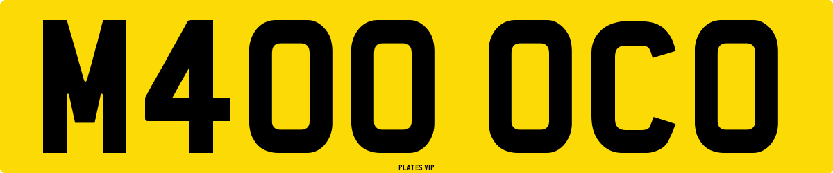 M400 OCO Number Plate