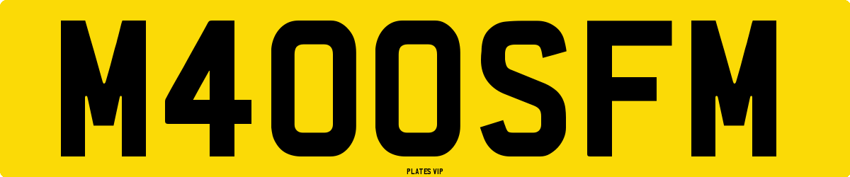 M400SFM Number Plate