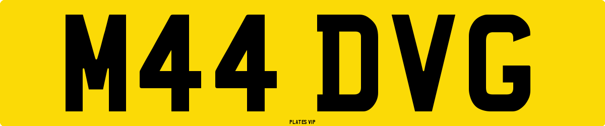 M44 DVG Number Plate