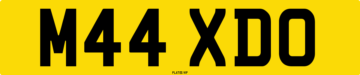 M44 XDO Number Plate