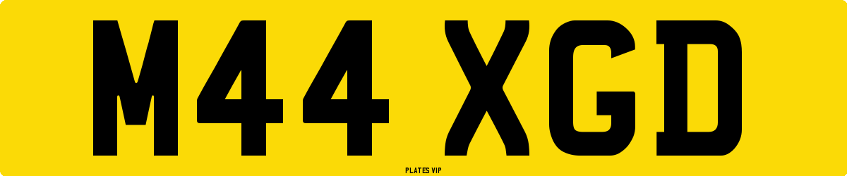 M44 XGD Number Plate