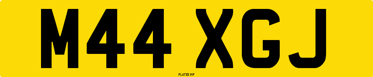 M44 XGJ Number Plate