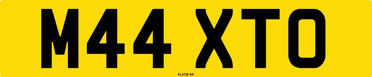 M44 XTO Number Plate