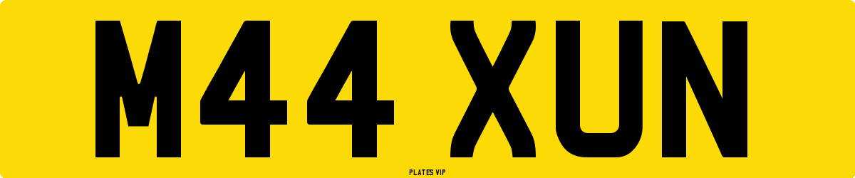 M44 XUN Number Plate