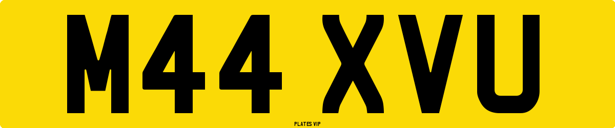 M44 XVU Number Plate