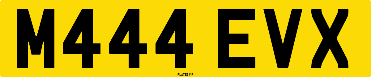 M444 EVX Number Plate