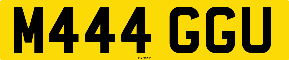 M444 GGU Number Plate