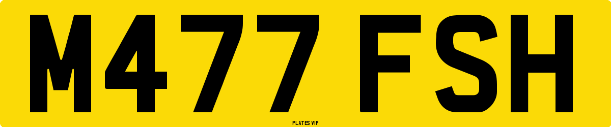 M477 FSH Number Plate