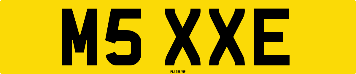 M5 XXE Number Plate