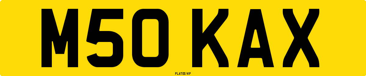 M50 KAX Number Plate