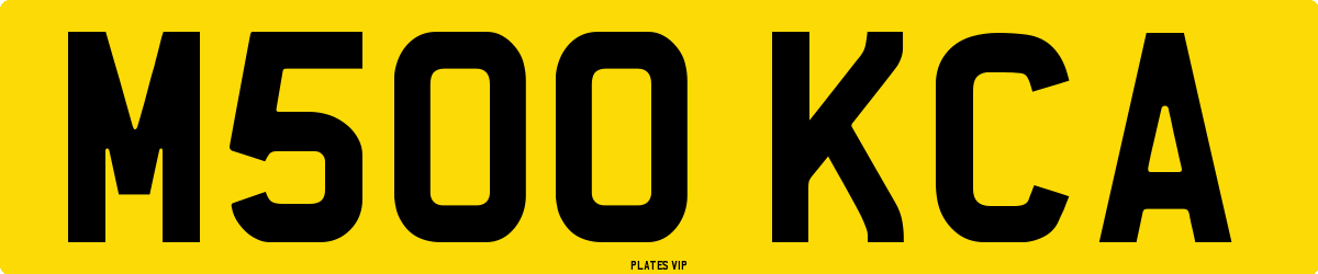 M500 KCA Number Plate