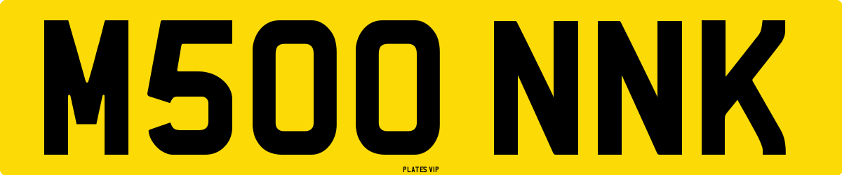 M500 NNK Number Plate