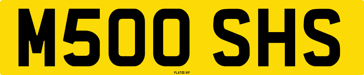 M500 SHS Number Plate