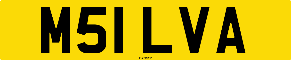 M51 LVA Number Plate