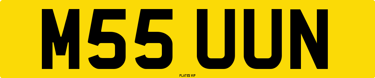 M55 UUN Number Plate