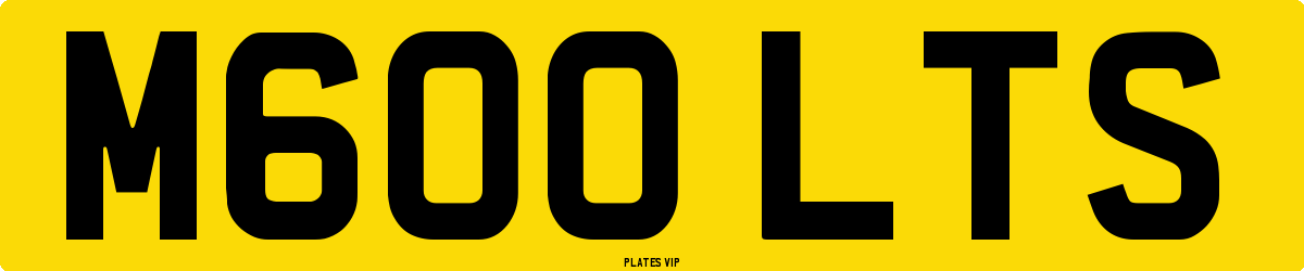M600 LTS Number Plate