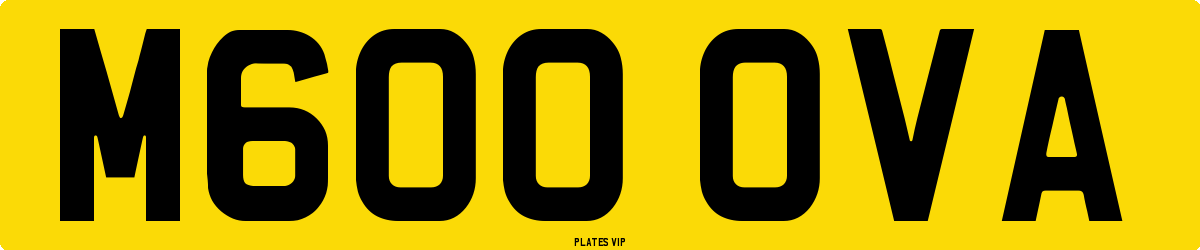 M600 OVA Number Plate