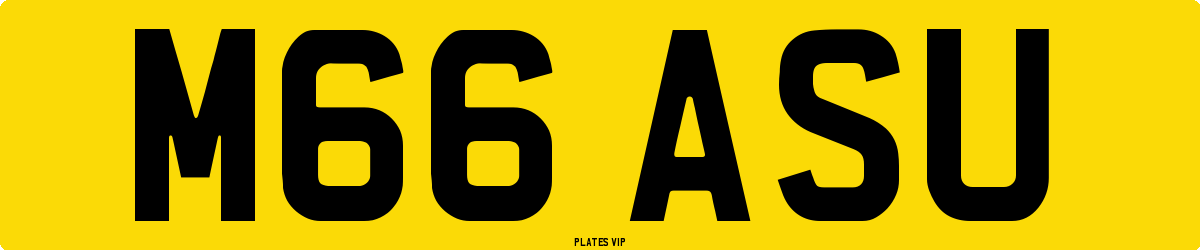 M66 ASU Number Plate