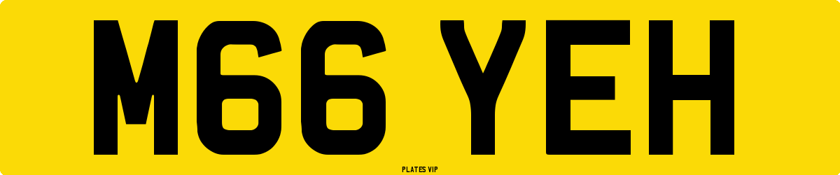 M66 YEH Number Plate